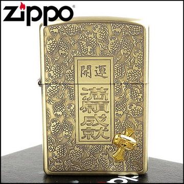 【ZIPPO】日系~開運-滿願成就-萬寶槌貼飾蝕刻加工打火機