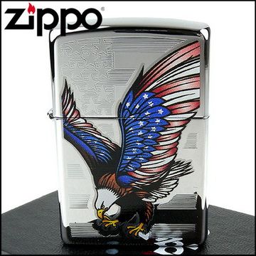 【ZIPPO】美系~Eagle Flag-國旗鷹圖案設計打火機