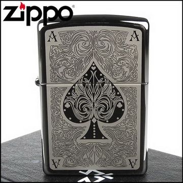 Zippo 美系~Ace Filigree-鏤空花紋雷射雕刻加工打火機