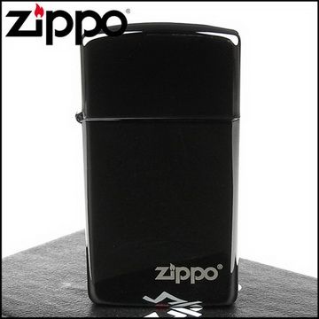 Zippo 美系~Ebony-防刮塗料烏黑鏡面打火機(窄版)