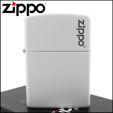 Zippo 美系~LOGO字樣打火機~White Matte白色烤漆