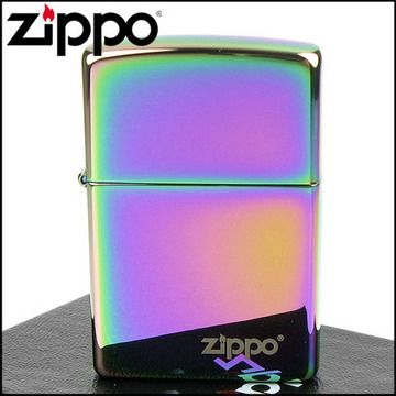 Zippo 美系~LOGO字樣打火機~超質感Spectrum光譜色鏡面