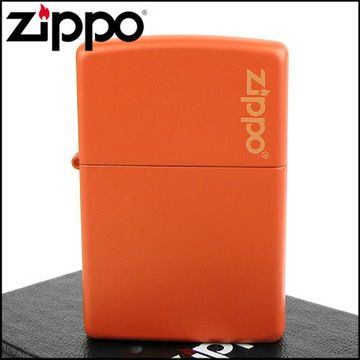 Zippo 美系~LOGO字樣打火機~Orange Matte橘色烤漆