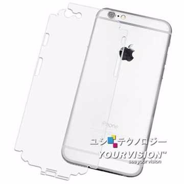 iPhone 6 Plus 5.5吋 側邊蝶翼加強型抗污防指紋機身背膜 保護貼(2入)