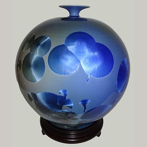 【開運陶源】大地之光14inch圓球 結晶釉瓷器