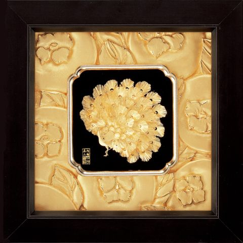 【純金如意系列~ 富貴吉祥】(24x24cm)