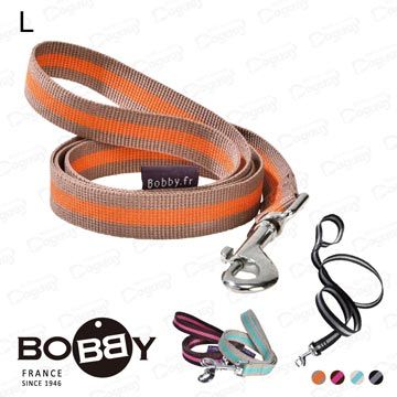 狗日子《Bobby》運動彩條拉繩 簡約設計 舒適織帶-L號大型犬-紫、黑、紅、卡其、橘、綠