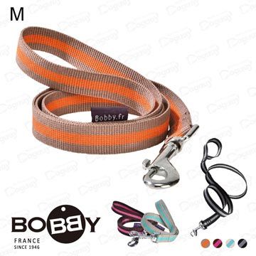 狗日子《Bobby》運動彩條拉繩 簡約設計 舒適織帶-M號中型犬-紫、黑、紅、卡其、橘、綠