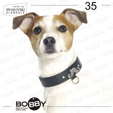 BOBBY 狗日子達利 翹(俏)鬍子 水晶小羊皮項圈-35CM