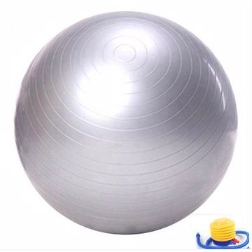  加厚防爆瑜珈球/彈力球/普拉提球/抗力球/韻律球平衡球 光面 65CM 銀灰色