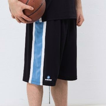 來自日本運動休閒領導品牌SASAKI《Sasaki》長效性吸排籃球比賽短褲(黑/鮮藍)/874059