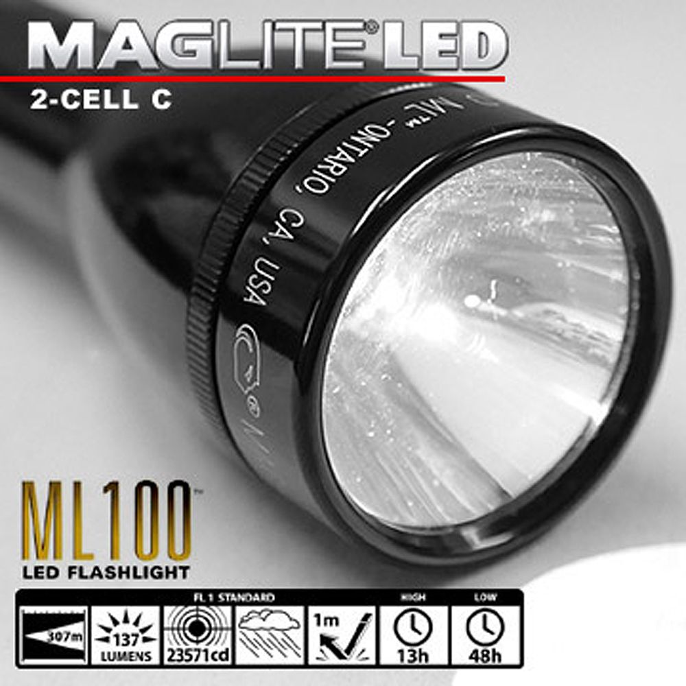 MAG LITE  2C CELL LED手電筒#ML100-S2015Y