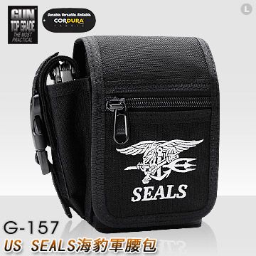 GUN US SEALS海 豹軍腰包_黑色#G-157