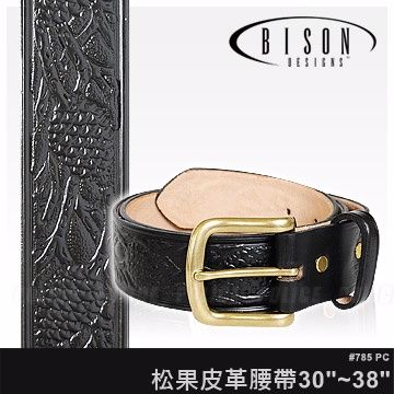 BISON DESIGNS 松果皮革腰帶 #785PC