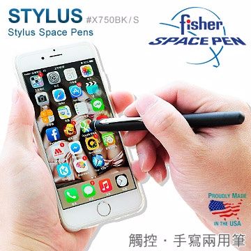 Fisher Stylus Space Pens 觸控兩用筆-霧黑色~X750BK/S