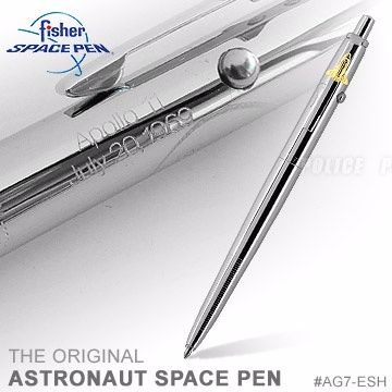 Fisher  Astronaut Space Pen 太空人系列筆-阿波羅11號銀殼(#AG7-ESH)