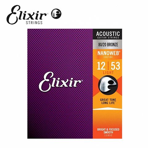 Elixir NANOWEB EXXF-11052 民謠吉他套弦 (12~53)原廠公司貨 商品保固有保障