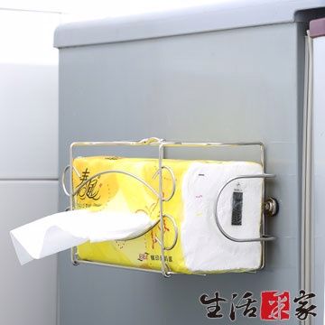 取用更方便【生活采家】台灣製304不鏽鋼廚衛抽取式面紙架