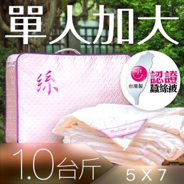 wegohome 薇閣寢飾 頂級MIT純蠶絲被-絲淨重1台斤(單人5*7台尺)-微笑MIT認證正港台灣製