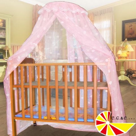 【凱蕾絲帝】100%台灣製造~床架專用針織嬰兒蚊帳(雙色可選)適合65*125尺寸以內