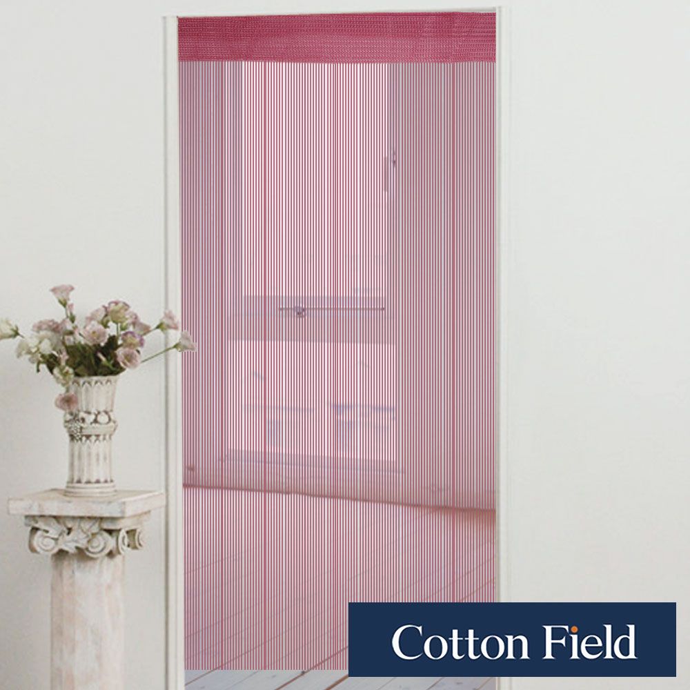 cottonfield 棉花田 【尊爵】素面時尚落地線簾-紫紅(90x230cm)