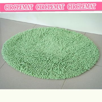 《純棉亮彩》超吸水圓形浴墊 2入 (抹茶綠)(60*60cm)