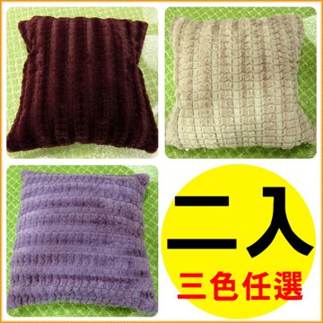 范登伯格 桔梗兔絨感雙面抱枕-(二入)(共三色)50x50cm