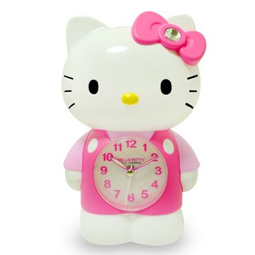 Hello Kitty 立體公仔超靜音貪睡鬧鐘 JM-E899-KT～立體造型。俏皮可愛～