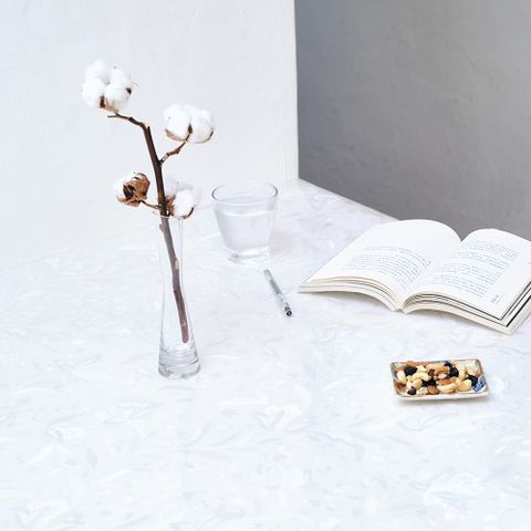 【Homemaker】水晶壓紋桌墊-透明花卉_長60cmX寬90cm (RN-TD148-1)