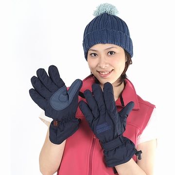 SNOW TRAVEL 雪之旅 POLARTEC藍色保暖透氣雙層防風手套