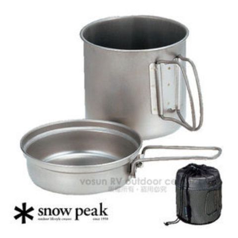 Snow Peak Trek 1400 Titanium 鈦合金個人鍋1400ml.鈦合金鍋組.單鍋單蓋兩件組/SCS-009T