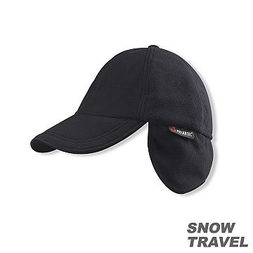 SNOW TRAVEL WINDBLOC 防風保暖遮耳棒球帽(黑色)