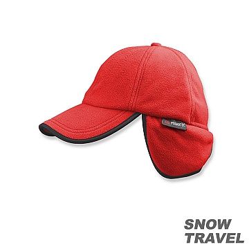 SNOW TRAVEL 雪之旅 WINDBLOC 防風保暖遮耳棒球帽(紅色)