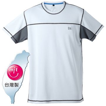 LV6202 男吸排抗UV短袖圓領衫(淺灰)