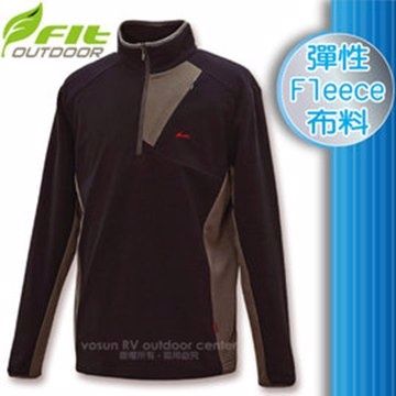 FIT 維特   男新款 雙刷雙搖保暖上衣_FW1104 經典黑