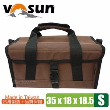 VOSUN 台灣製 耐磨硬式底板萬用工具袋(S號)_咖啡