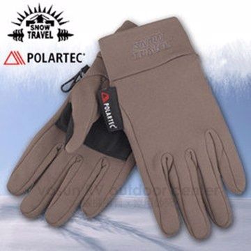 SNOW TRAVEL 雪之旅  美國 POLARTEC POWER STRETCH 四面彈性手套_AR-53 灰