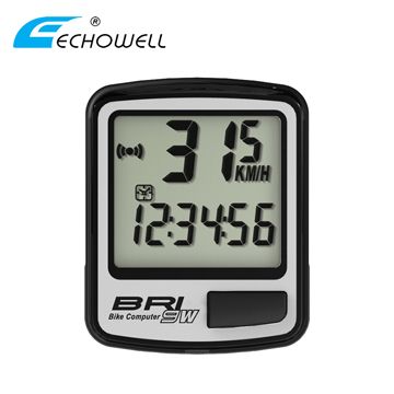 ECHOWELL BRI-9W 多功能自行車無線碼錶 銀