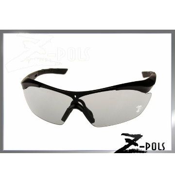 【Z-POLS全新頂級3秒變色鏡片款】專業級TR90頂級材質 鏡腳可調 UV400超感光運動眼鏡,加碼贈多樣配件!(亮黑)