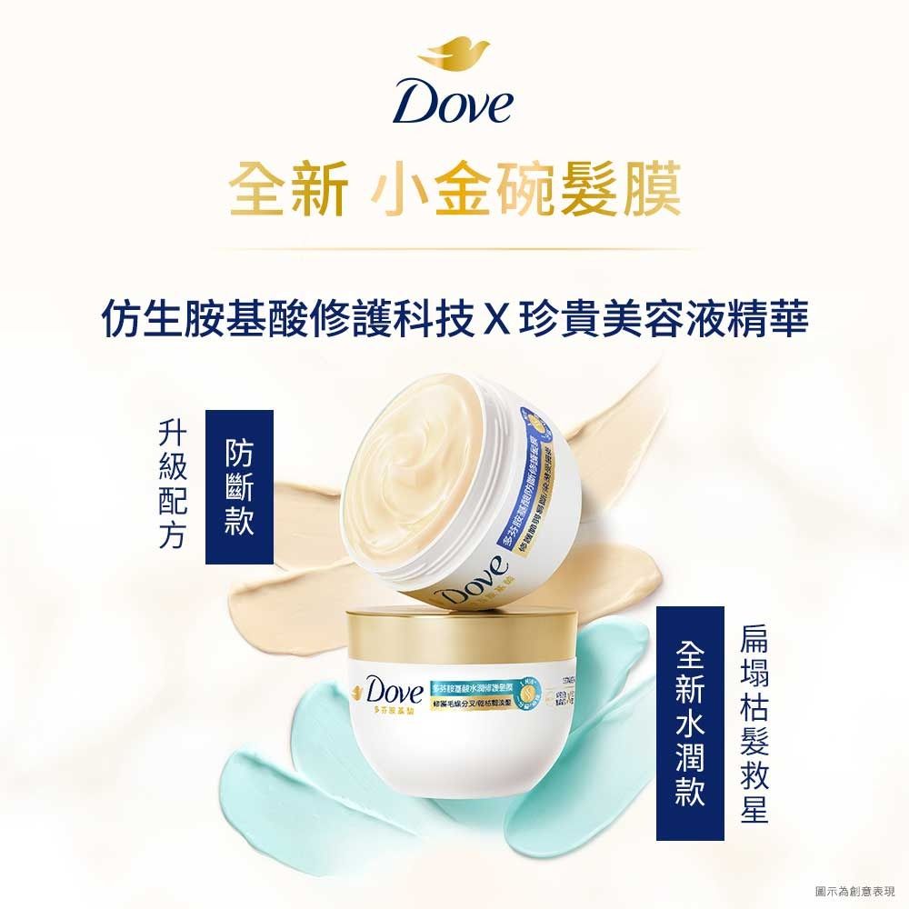 Dove 多芬 小金碗女大推薦 胺基酸修護髮膜 260g(任選)