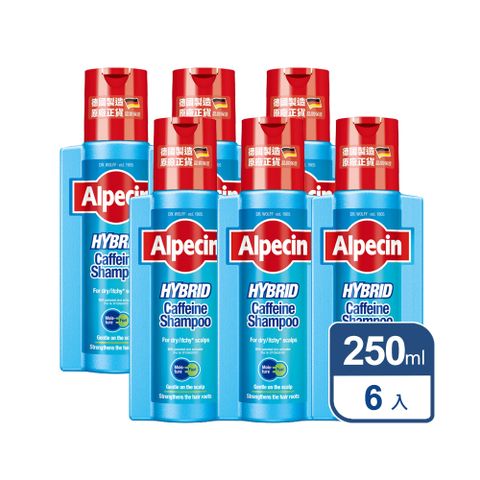 【Alpecin】雙動力咖啡因洗髮露250ml x6