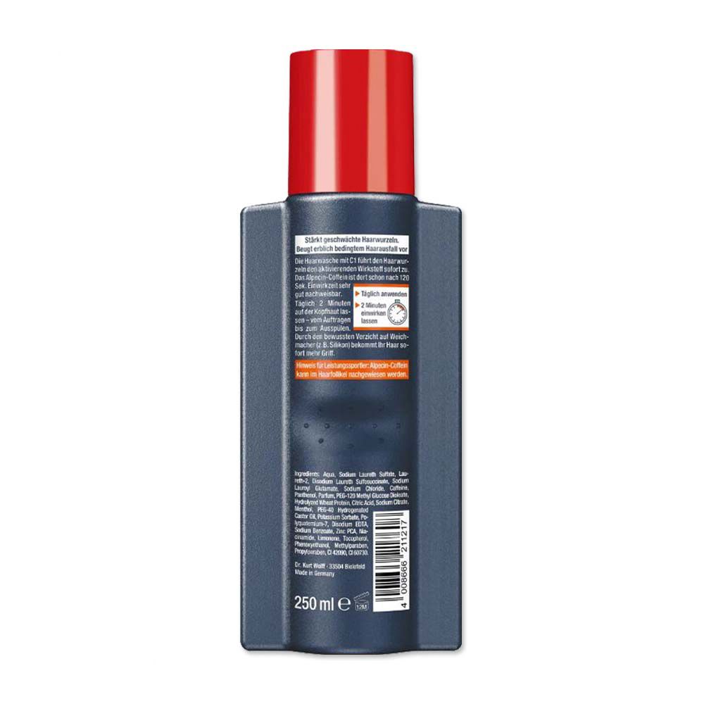 Alpecin 德國油性髮質專用控油無矽靈咖啡因洗髮精-C1強健髮根250ml/瓶(運動護髮洗髮精,男士調理頭皮洗髮乳)