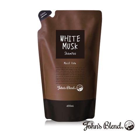 John's Blend 草本保濕洗髮精補充包450mL 白麝香