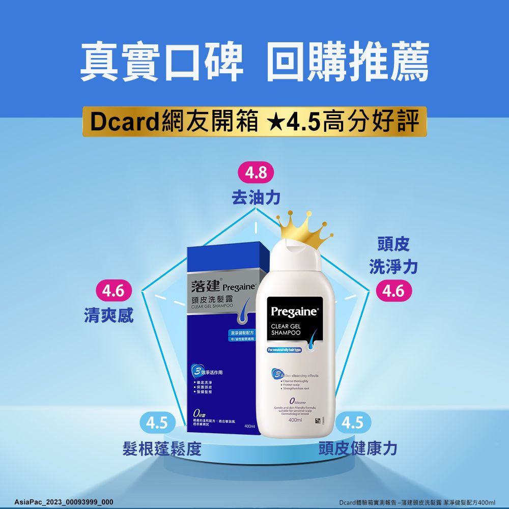 落建 頭皮洗髮露-潔淨健髮配方400mlx2送露得清深層淨化洗面乳100g
