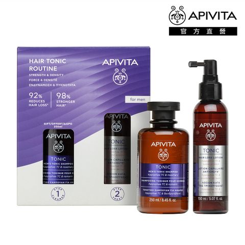 【APIVITA】頭皮深層活化精華 150ml+男士活化洗髮精 250ml