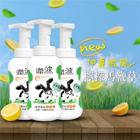 潤波 茶樹抗菌 牛奶泡泡慕絲 洗手乳300ml x 3入 【新香味:檸檬馬鞭草】