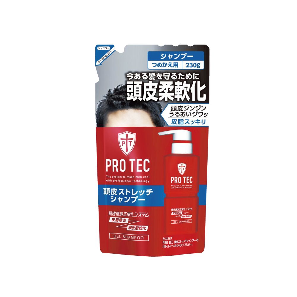 LION 日本獅王 日本獅王-PRO TEC頭皮柔軟涼感洗髮精補充包230g/袋(美髮保濕頭皮控油護理洗髮露)