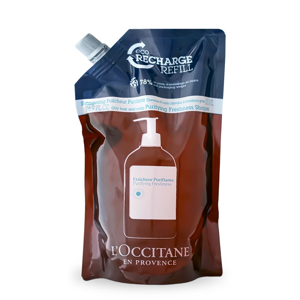 L'OCCITANE 歐舒丹 草本淨涼洗髮乳補充包(500ml)-新版-國際航空版
