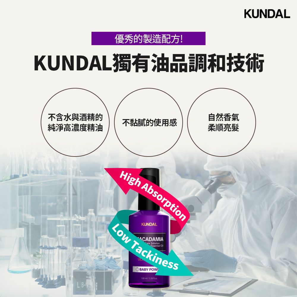 KUNDAL 昆黛爾 澳洲堅果潤髮護髮精華100ml-白麝香