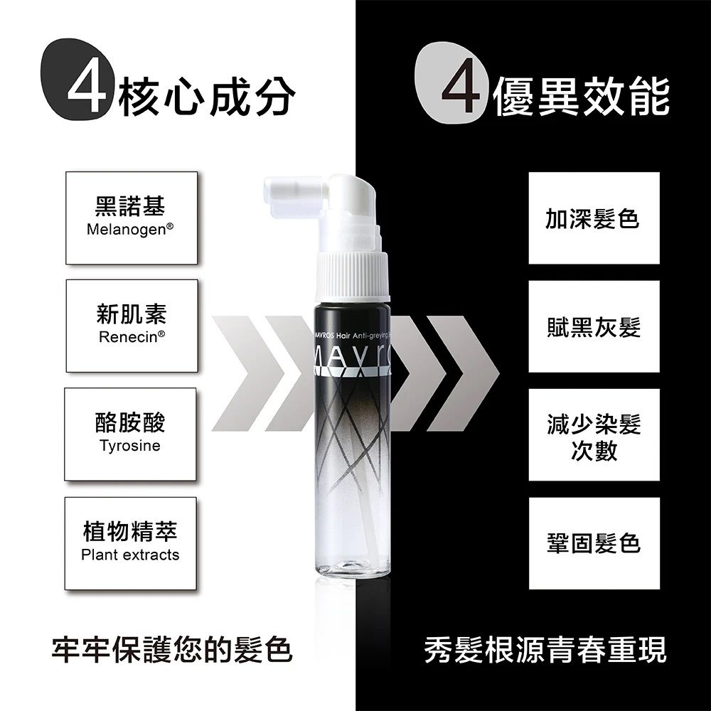 MAVROS 烏麗絲   90天激黑深亮Plus(精萃露30mlx2/組x3 加碼送洗髮精300mlx1)